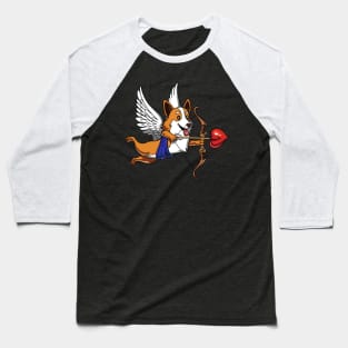 Corgi Dog Cupid Baseball T-Shirt